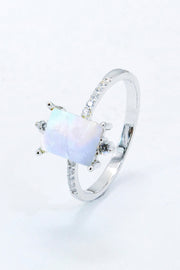 925 Sterling Silver Square Moonstone Ring - Ruby's Fashion