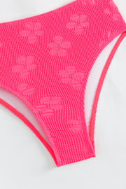 Textured Twisted Detail Bikini Set - Ruby's Fashion