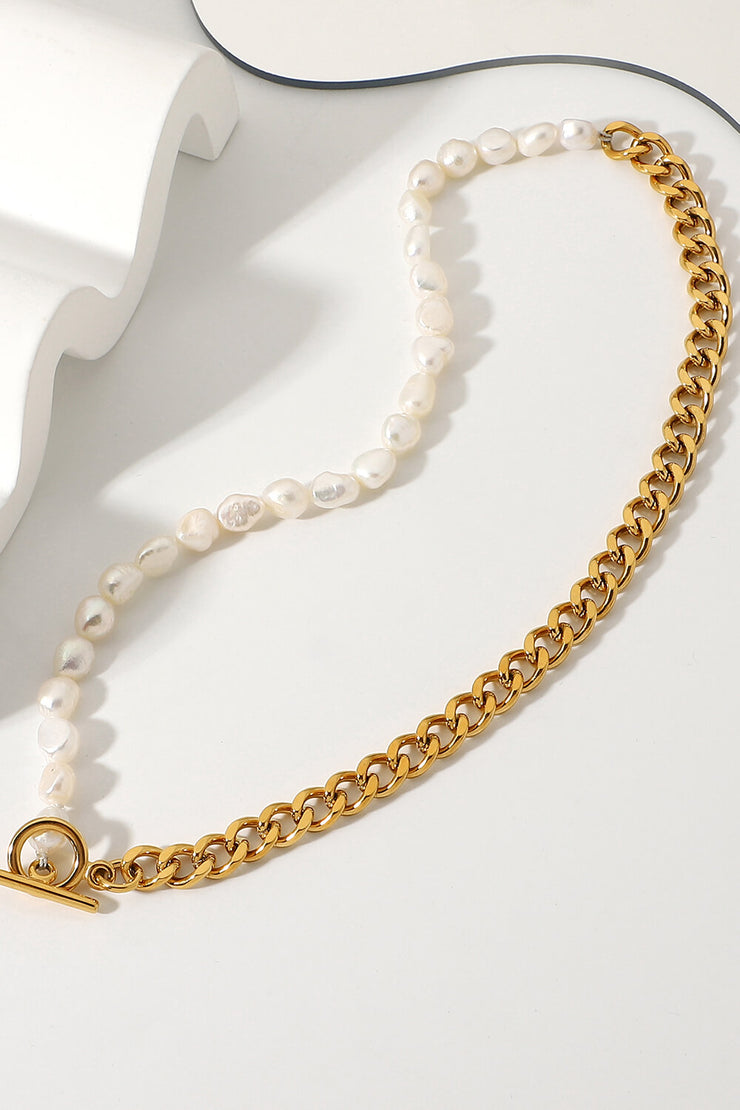 Dream Life Pearl Chunky Chain Necklace - Ruby's Fashion