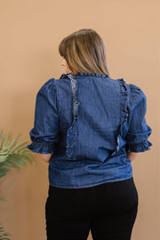 Sweet Generis Be True Full Size Run Denim Top - Ruby's Fashion