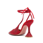 Women's Rhinestone High Heel Strap Bow Sandals - Ruby's Fashion