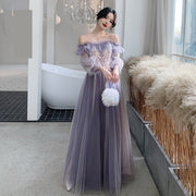 Xianqi Slim And Thin Sisters Queen's Bridesmaid Dress - Ruby's Fashion