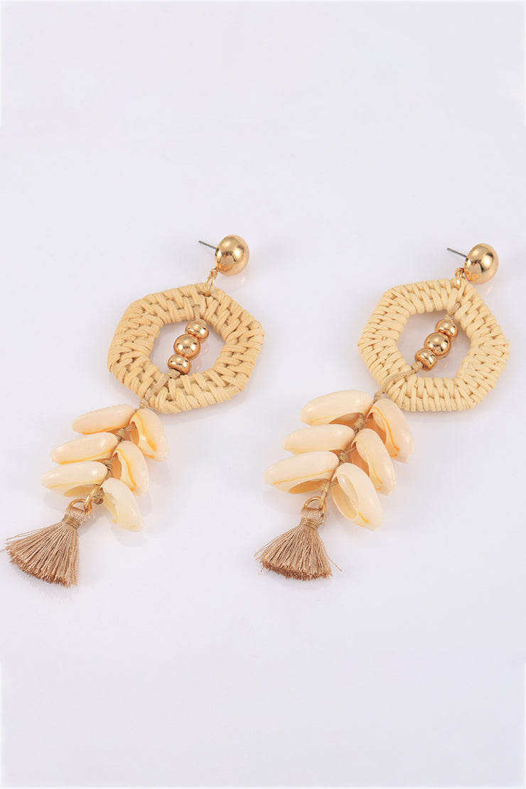 Tassel Shell Copper Earrings - Ruby's Fashion