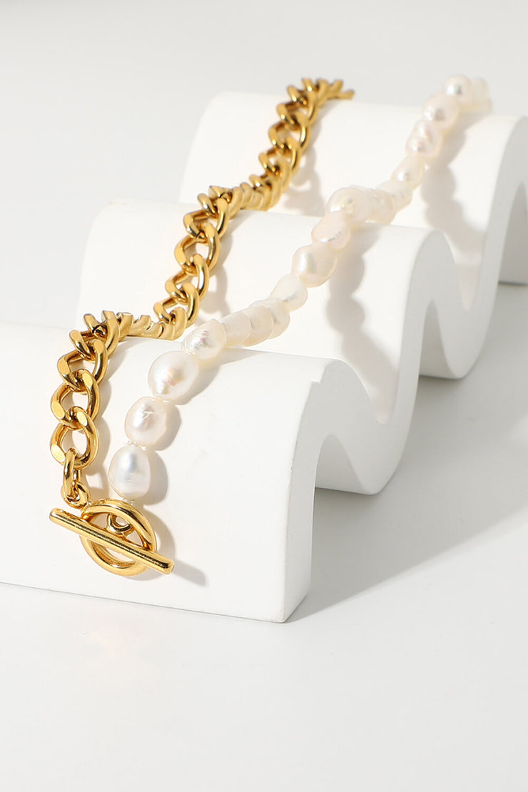 Dream Life Pearl Chunky Chain Necklace - Ruby's Fashion