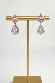 Zirconia Stone Drop Earrings - Ruby's Fashion