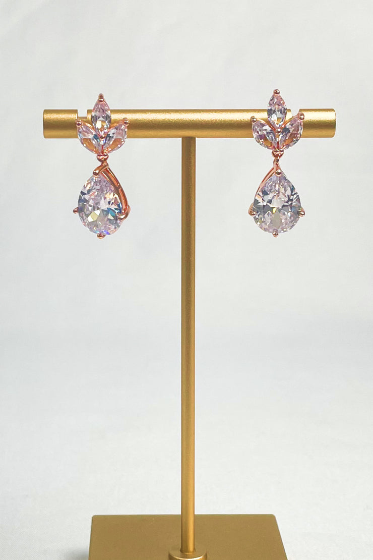 Zirconia Stone Drop Earrings - Ruby's Fashion