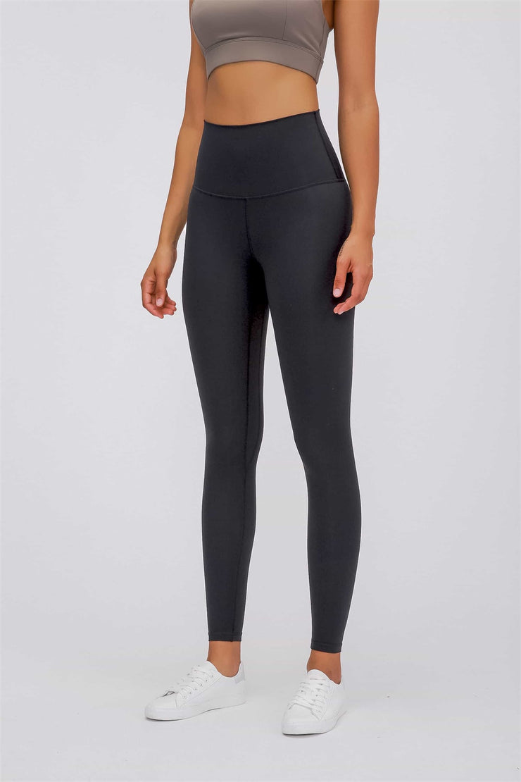 Feel Like Skin Elastic Waistband Yoga Leggings - Ruby's Fashion