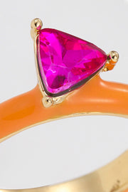 Sweet Beginnings Glass Stone Ring - Ruby's Fashion