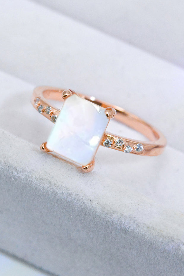 Square Moonstone Ring - Ruby's Fashion