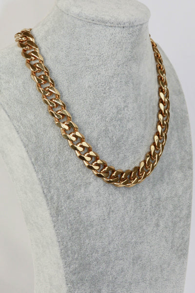 Thick Curb Chain Stainless Steel Necklace - Ruby's Fashion
