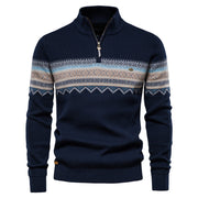 Zipper British Long Sleeve Men's Knitwear Casual - Ruby's Fashion