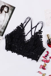 Lace Crochet Crisscross Bralette