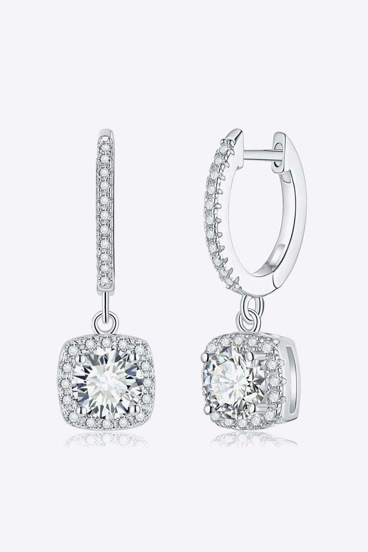 Moissanite Huggie Drop Earrings - Ruby's Fashion