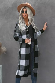 Buffalo Plaid Duster Cardigan - Ruby's Fashion