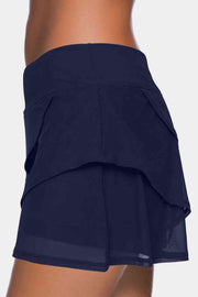 Asymmetrical Layer Swim Pantskirt - Ruby's Fashion