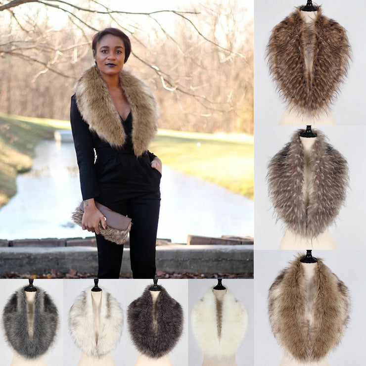 Faux Fur Fur Collar Shawl Accessories Single Product - Ruby's Fashion