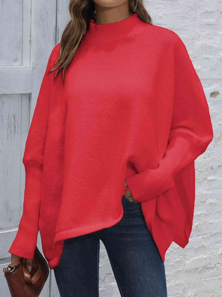 Loose Hem Plain Sweater