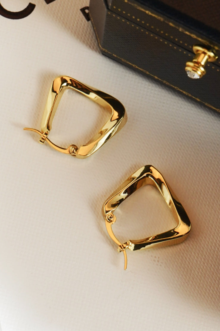 18K Gold Plated Irregular Geometric Earrings - Ruby's Fashion