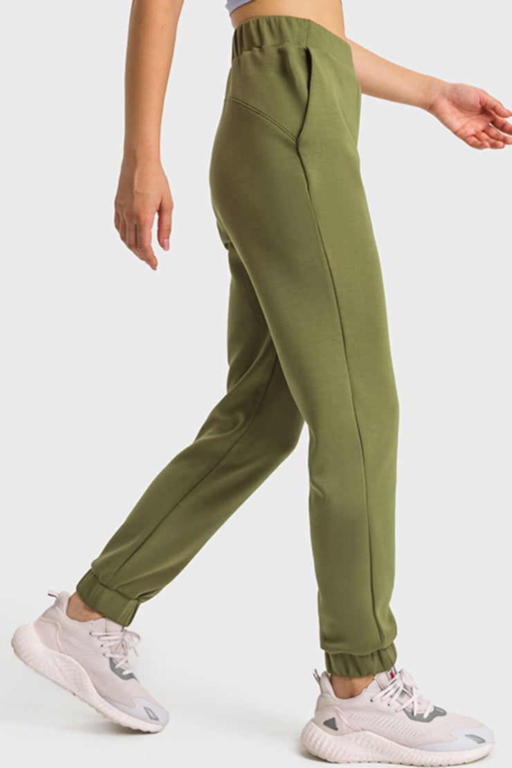 Pull-On Joggers with Side Pockets - Ruby's Fashion