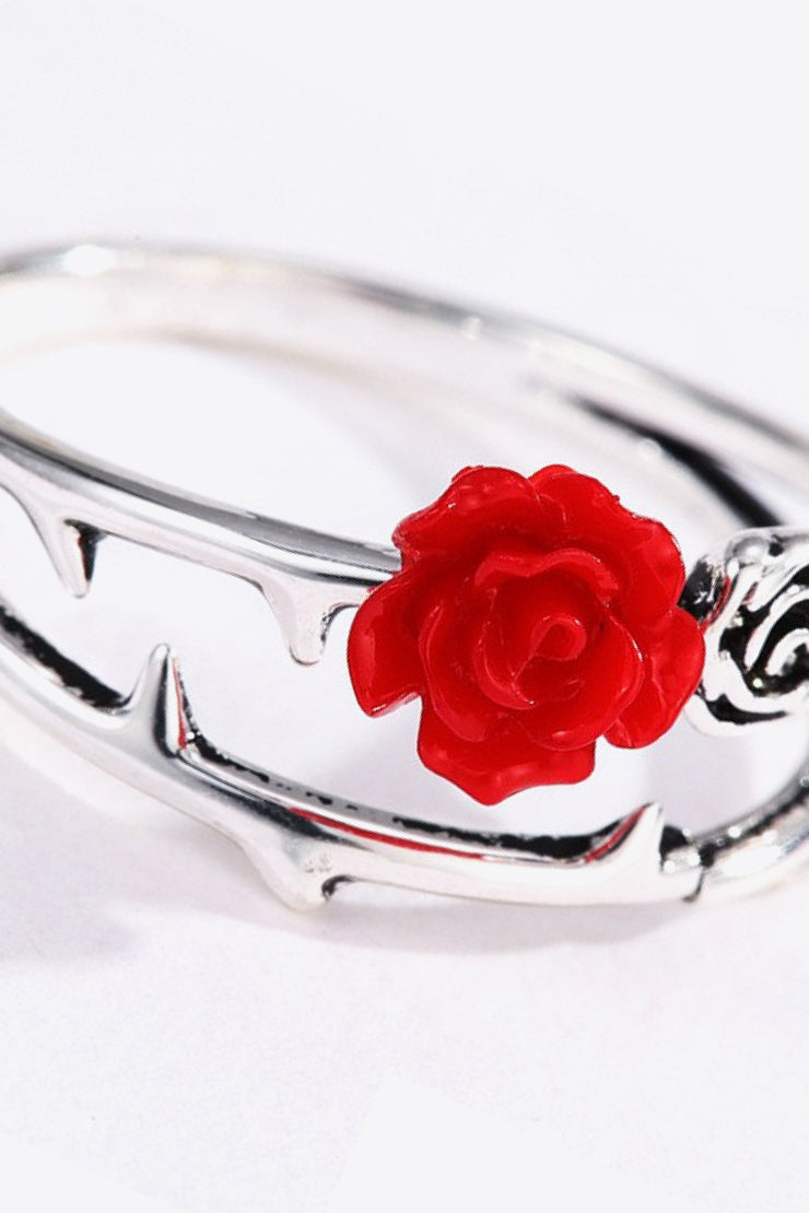 Rose Zinc Alloy Ring - Ruby's Fashion