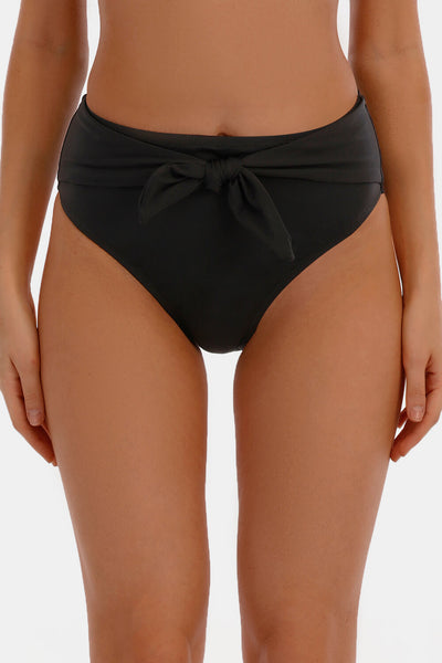 Bow Detail High Waist Swim Bottoms - Ruby's Fashion