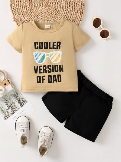 Boys COOLER VERSION OF DAD Tee and Shorts Set - Ruby's Fashion