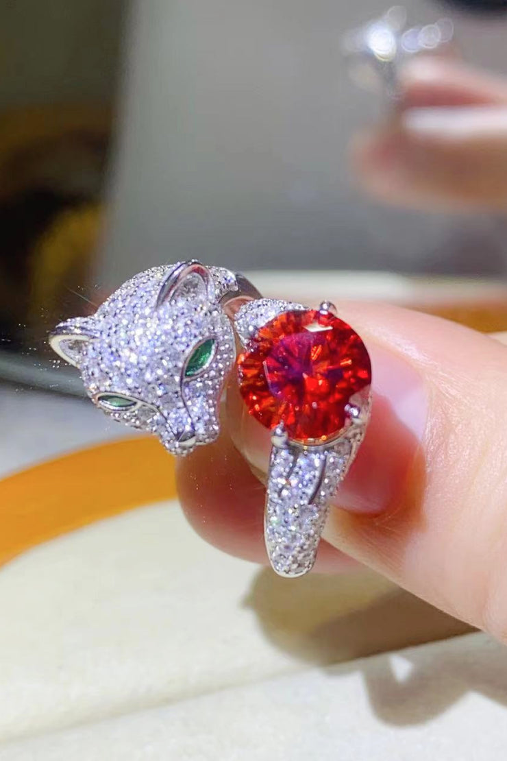 2 Carat Moissanite Adjustable Animal Ring - Ruby's Fashion