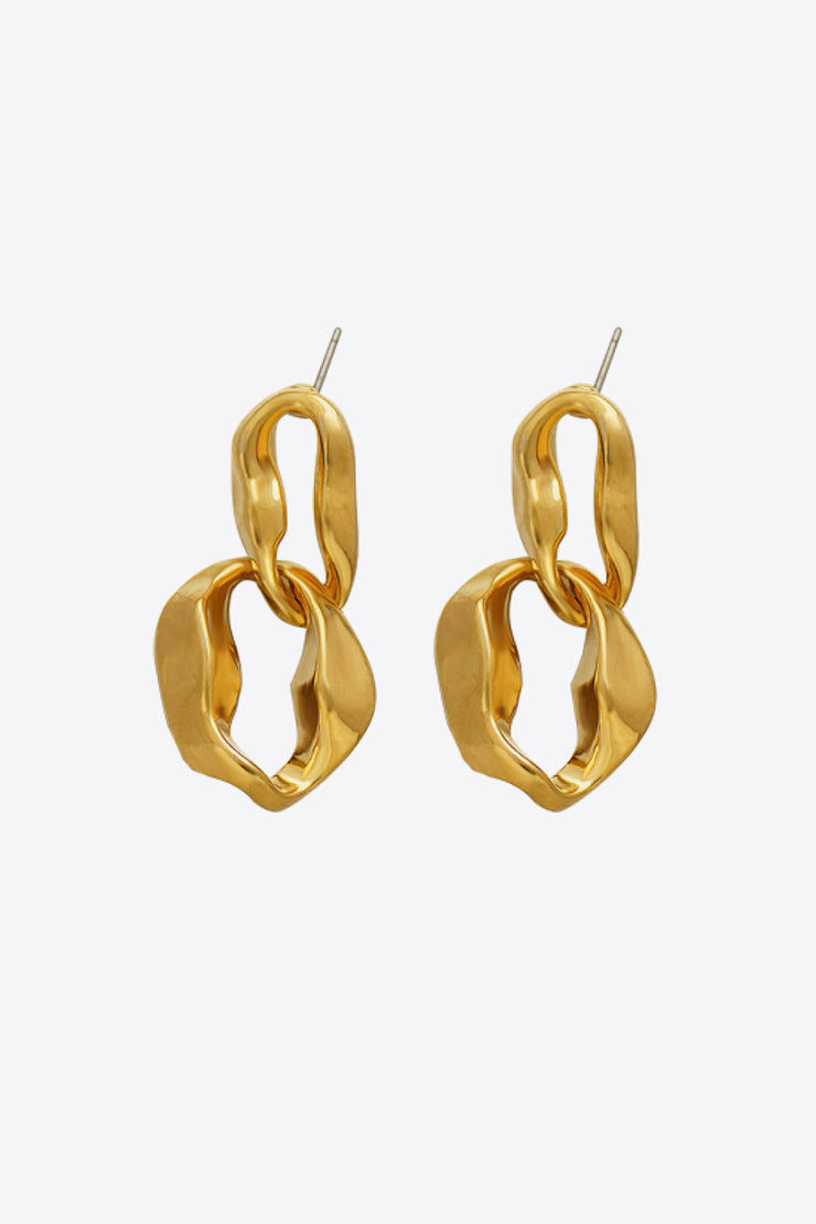 18K Gold-Plated Copper Double-Hoop Earrings - Ruby's Fashion