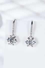 6-Prong Moissanite Drop Earrings - Ruby's Fashion