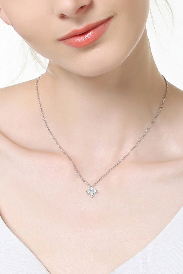 Moissanite Four Leaf Clover Pendant Necklace - Ruby's Fashion