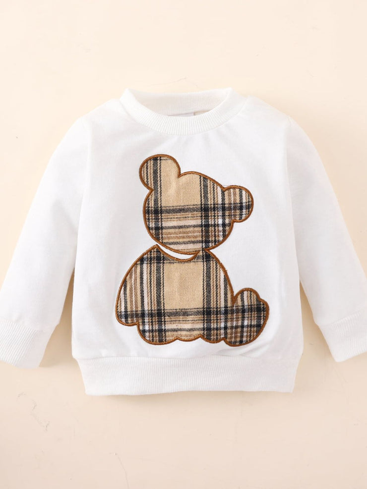 Baby Bear Graphic Sweatshirt and Joggers Set - Ruby's Fashion