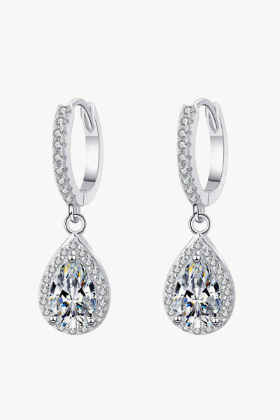 Moissanite Teardrop Earrings - Ruby's Fashion