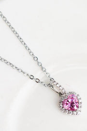 1 Carat Moissanite Heart Pendant Necklace - Ruby's Fashion