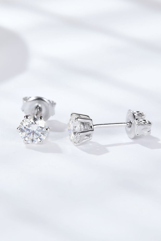 Good Days Ahead Moissanite Stud Earrings - Ruby's Fashion