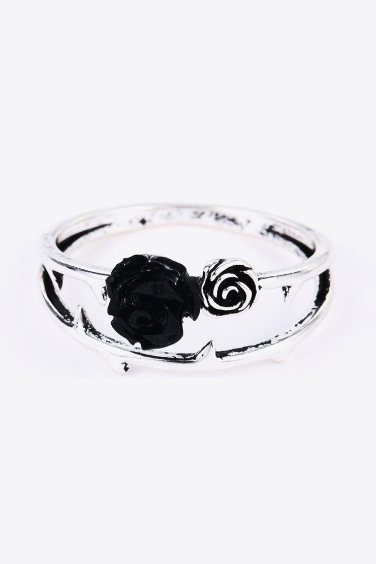 Rose Zinc Alloy Ring - Ruby's Fashion