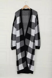 Buffalo Plaid Duster Cardigan - Ruby's Fashion