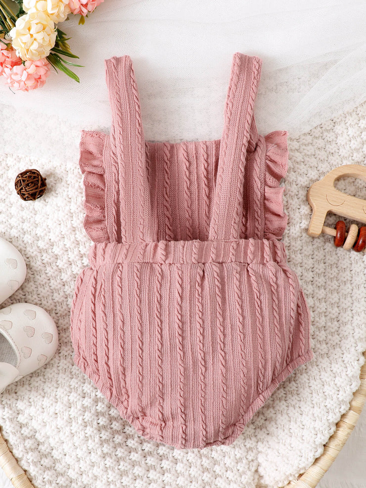 Baby Girl Textured Ruffled Bodysuit - Ruby's Fashion