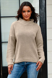 Mock Neck Long Sleeve Sweater