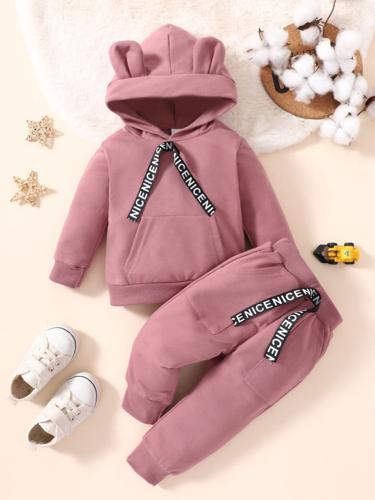 Kids Long Sleeve Hoodie and Joggers Set - Ruby's Fashion