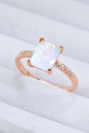 Square Moonstone Ring - Ruby's Fashion