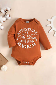 Baby Graphic Long Sleeve Bodysuit - Ruby's Fashion