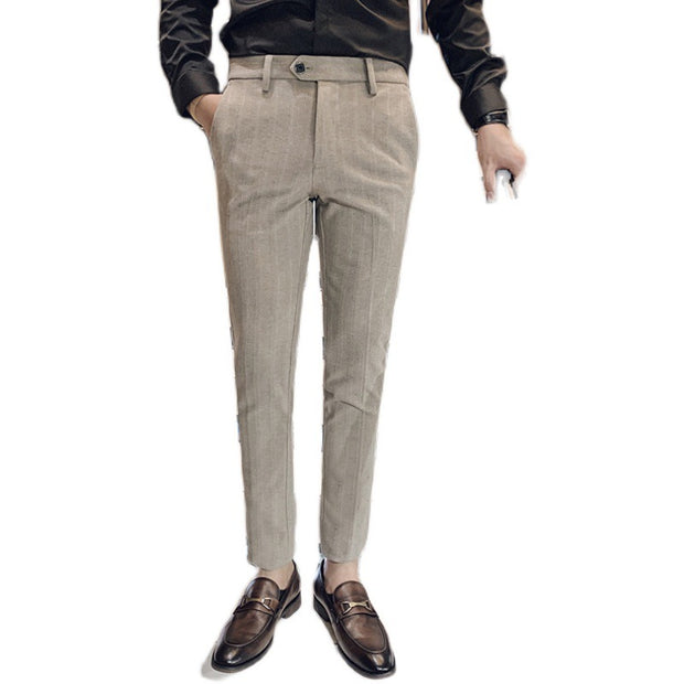 Woolen Pencil Pants Thickened Warm Slim Men - Ruby's Fashion