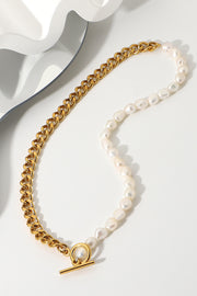 Dream Life Pearl Chunky Chain Necklace - Ruby's Fashion