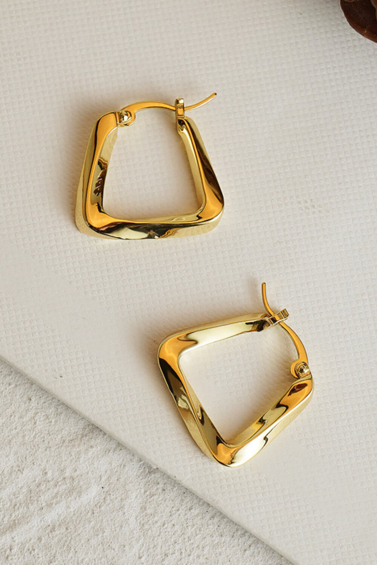 18K Gold Plated Irregular Geometric Earrings - Ruby's Fashion