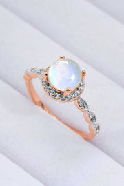 Round Moonstone Ring - Ruby's Fashion