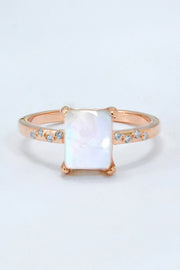 Square Moonstone Ring - Ruby's Fashion