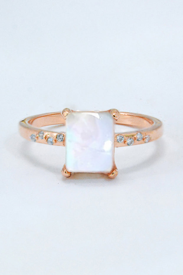 Square Moonstone Ring - Ruby's Fashion