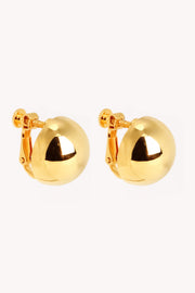 18K Gold Plated Ball Stud Earrings - Ruby's Fashion