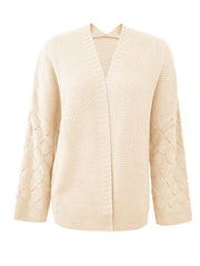 Openwork Dropped Shoulder Cardigan