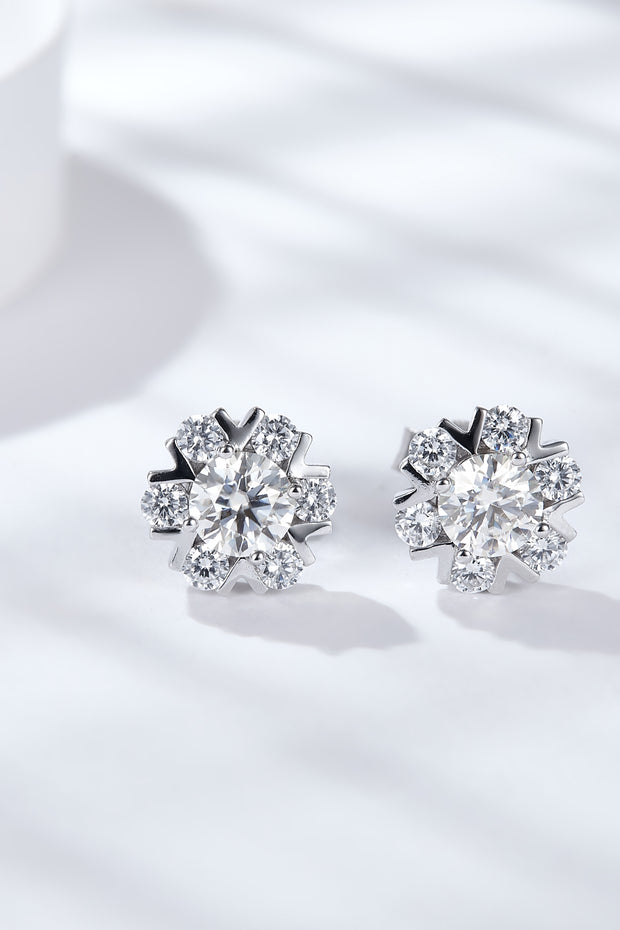 925 Sterling Silver Moissanite Stud Earrings - Ruby's Fashion